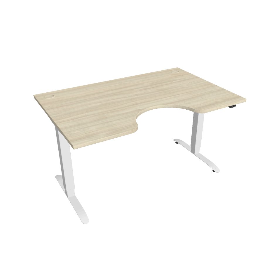 Hobis Motion Ergo elektromosan állítható magasságú íróasztal - 2 szegmensű, standard vezérléssel Szélesség: 140 cm, Szerkezet színe: fehér RAL 9016, …