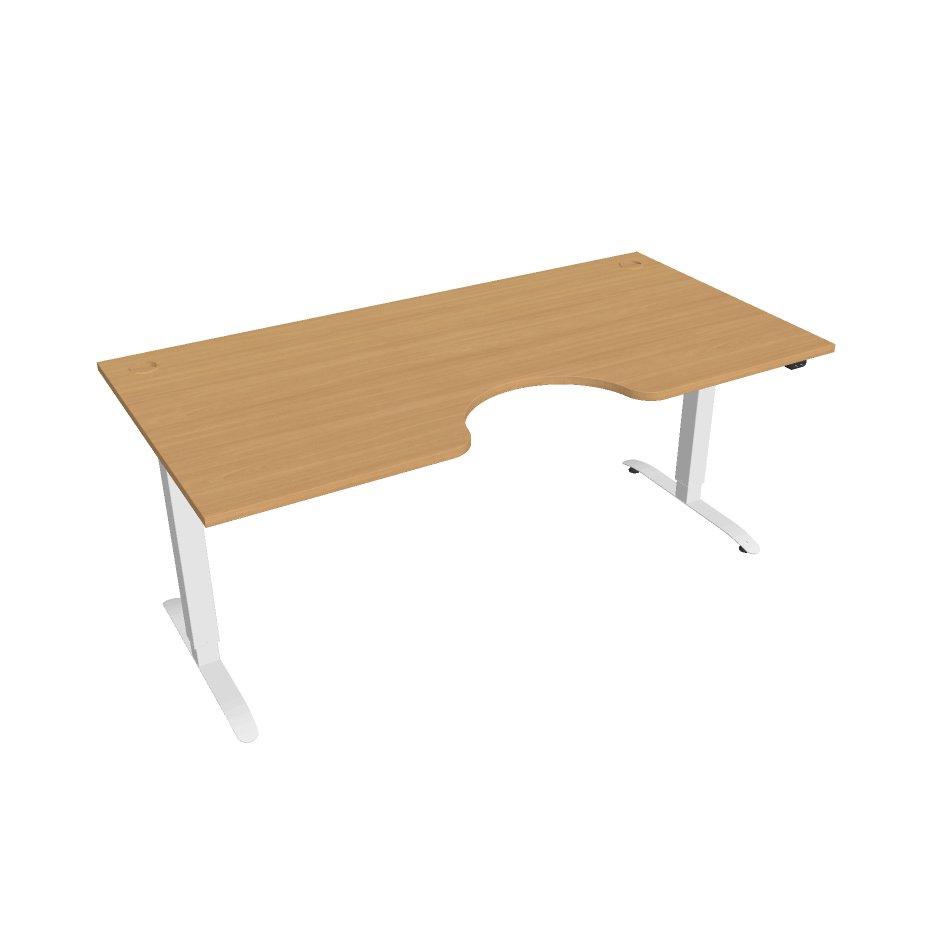 Hobis Motion Ergo elektromosan állítható magasságú íróasztal - 2 szegmensű, standard vezérléssel Szélesség: 180 cm, Szerkezet színe: fehér RAL 9016, …