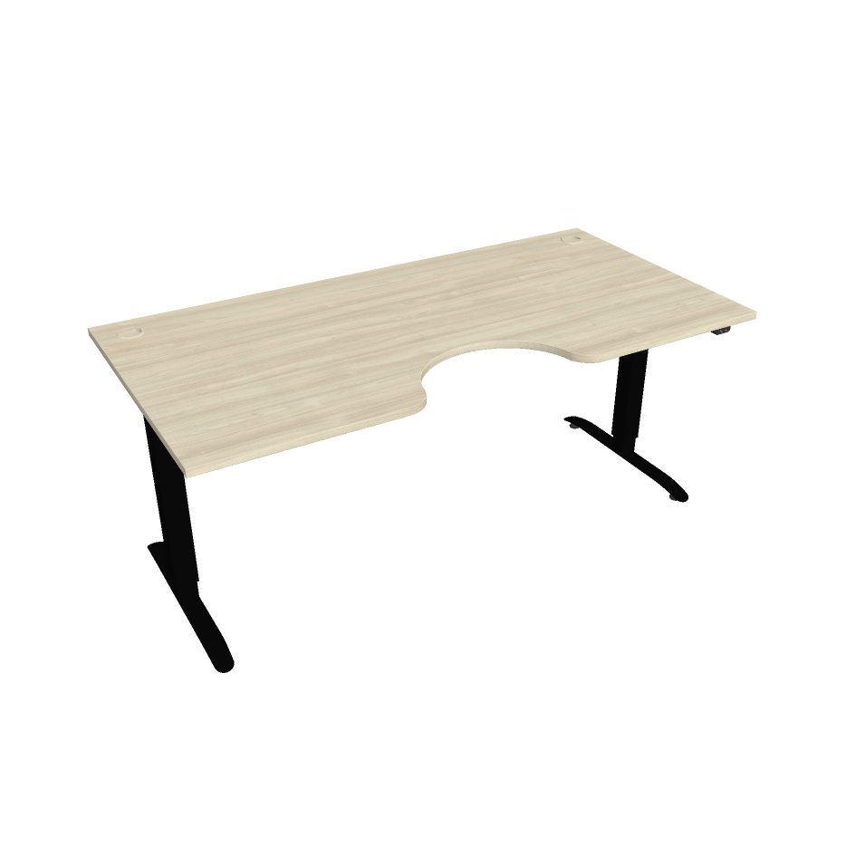 Hobis Motion Ergo elektromosan állítható magasságú íróasztal - 2 szegmensű, standard vezérléssel Szélesség: 180 cm, Szerkezet színe: fekete RAL 9005,…