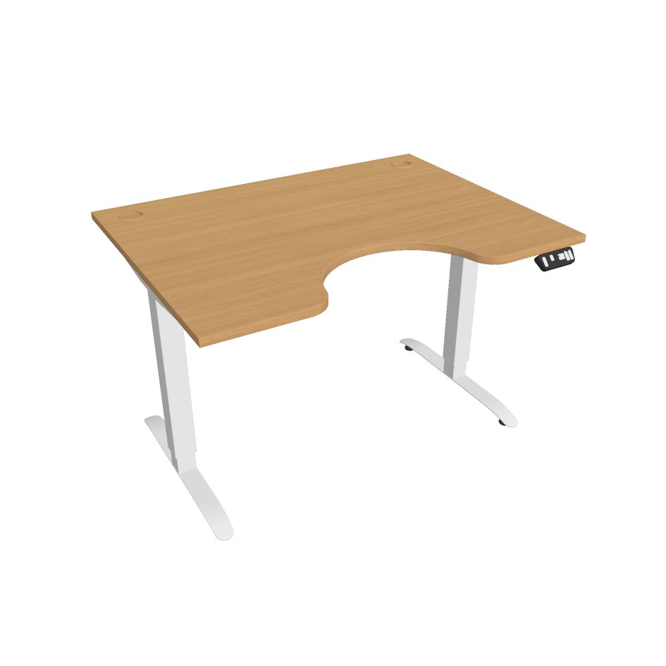 Hobis Motion Ergo elektromosan állítható magasságú íróasztal - 2M szegmensű, memória vezérléssel Szélesség: 120 cm, Szerkezet színe: fehér RAL 9016, …