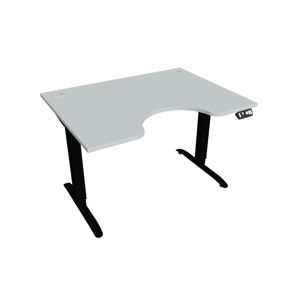 Hobis Motion Ergo elektromosan állítható magasságú íróasztal - 2M szegmensű, memória vezérléssel Szélesség: 120 cm, Szerkezet színe: fekete RAL 9005,…