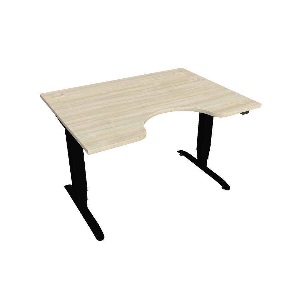 Hobis Motion Ergo elektromosan állítható magasságú íróasztal - 3 szegmensű, standard vezérléssel Szélesség: 120 cm, Szerkezet színe: fekete RAL 9005,…
