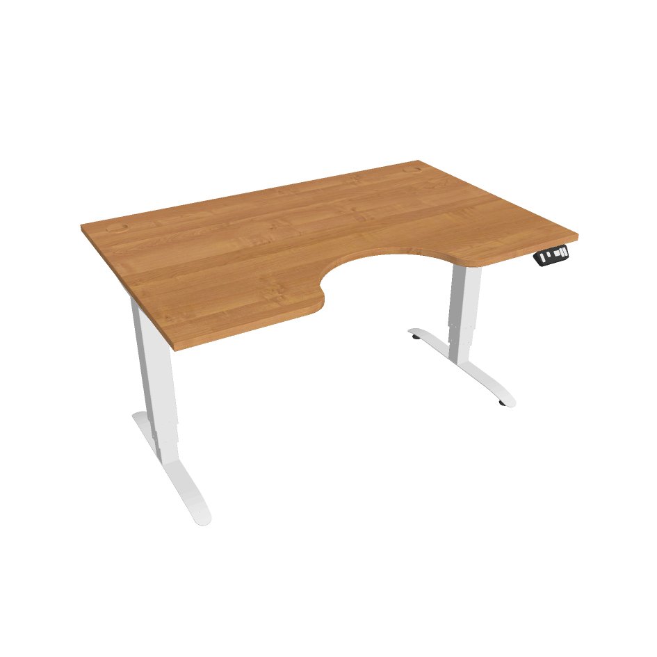 Hobis Motion Ergo elektromosan állítható magasságú íróasztal - 3M szegmensű, memória vezérléssel Szélesség: 140 cm, Szerkezet színe: fehér RAL 9016, …