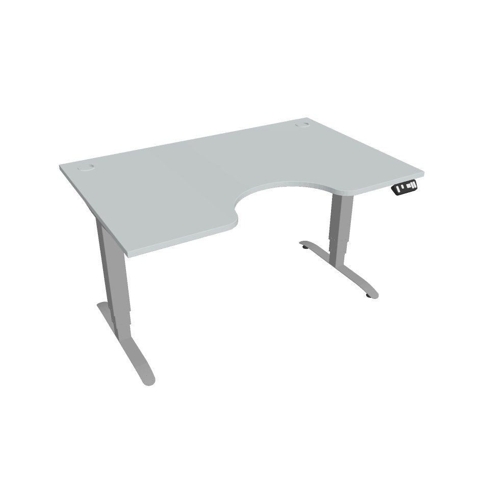Hobis Motion Ergo elektromosan állítható magasságú íróasztal - 3M szegmensű, memória vezérléssel Szélesség: 140 cm, Szerkezet színe: szürke RAL 9006,…
