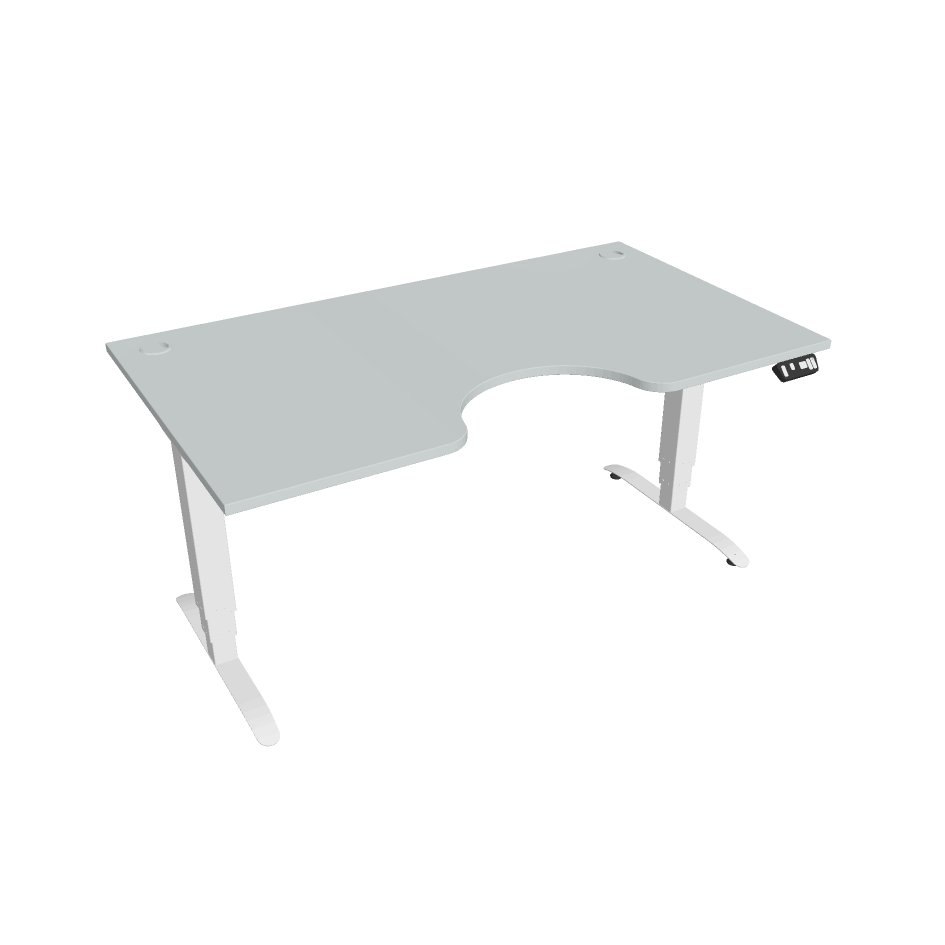 Hobis Motion Ergo elektromosan állítható magasságú íróasztal - 3M szegmensű, memória vezérléssel Szélesség: 160 cm, Szerkezet színe: fehér RAL 9016, …
