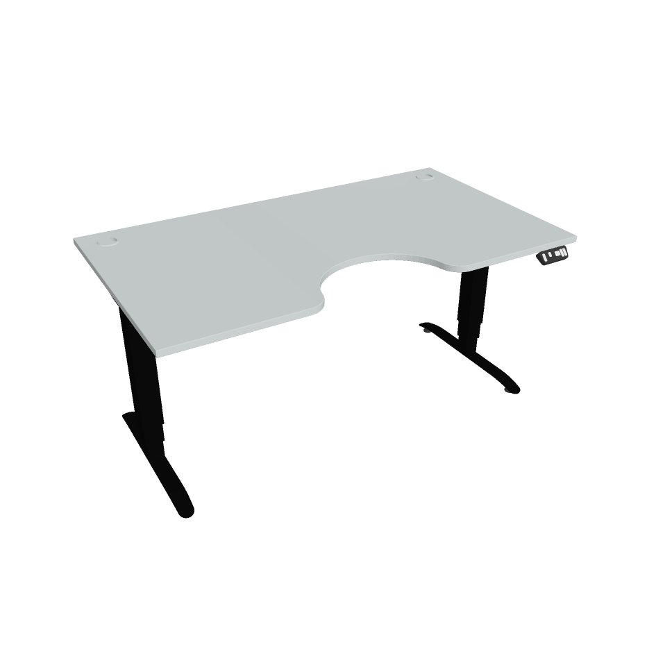 Hobis Motion Ergo elektromosan állítható magasságú íróasztal - 3M szegmensű, memória vezérléssel Szélesség: 160 cm, Szerkezet színe: fekete RAL 9005,…