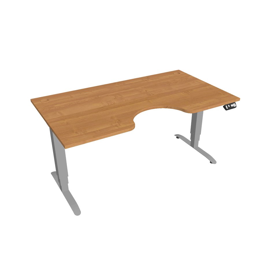 Hobis Motion Ergo elektromosan állítható magasságú íróasztal - 3M szegmensű, memória vezérléssel Szélesség: 160 cm, Szerkezet színe: szürke RAL 9006,…