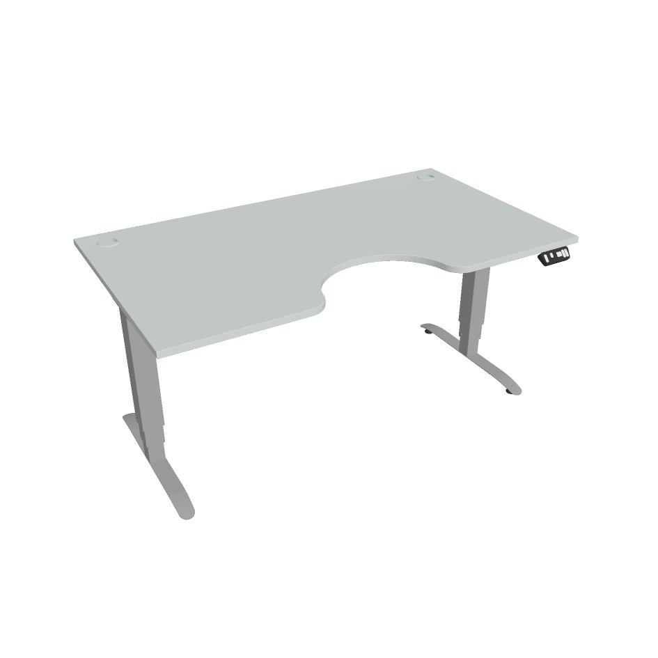 Hobis Motion Ergo elektromosan állítható magasságú íróasztal - 3M szegmensű, memória vezérléssel Szélesség: 160 cm, Szerkezet színe: szürke RAL 9006,…