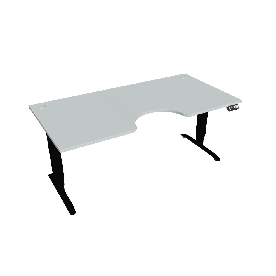Hobis Motion Ergo elektromosan állítható magasságú íróasztal - 3M szegmensű, memória vezérléssel Szélesség: 180 cm, Szerkezet színe: fekete RAL 9005,…