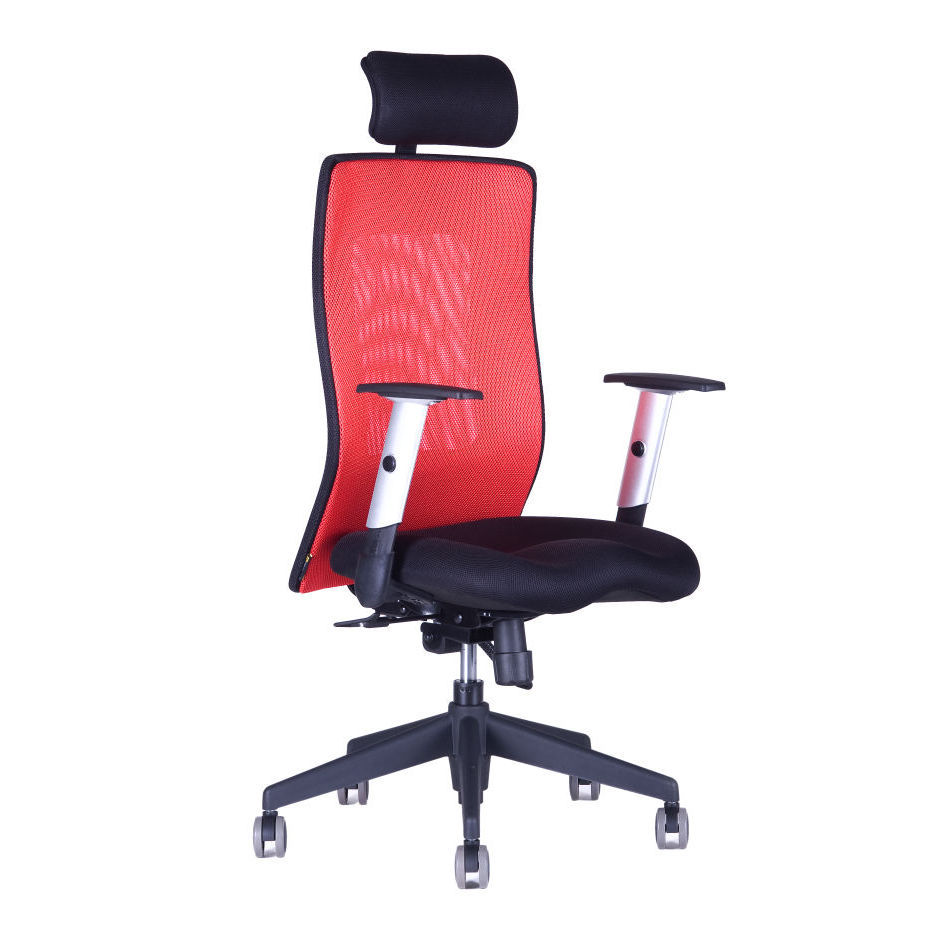OfficePro Calypso Grand ergonomikus irodai szék Szín: piros, Fejtámla: fejtámlával együtt
