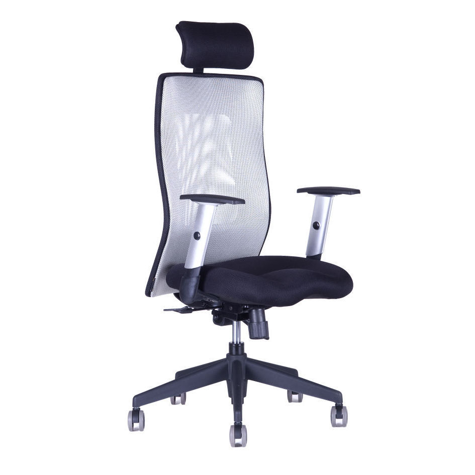 OfficePro Calypso Grand ergonomikus irodai szék Szín: szürke, Fejtámla: fejtámlával együtt