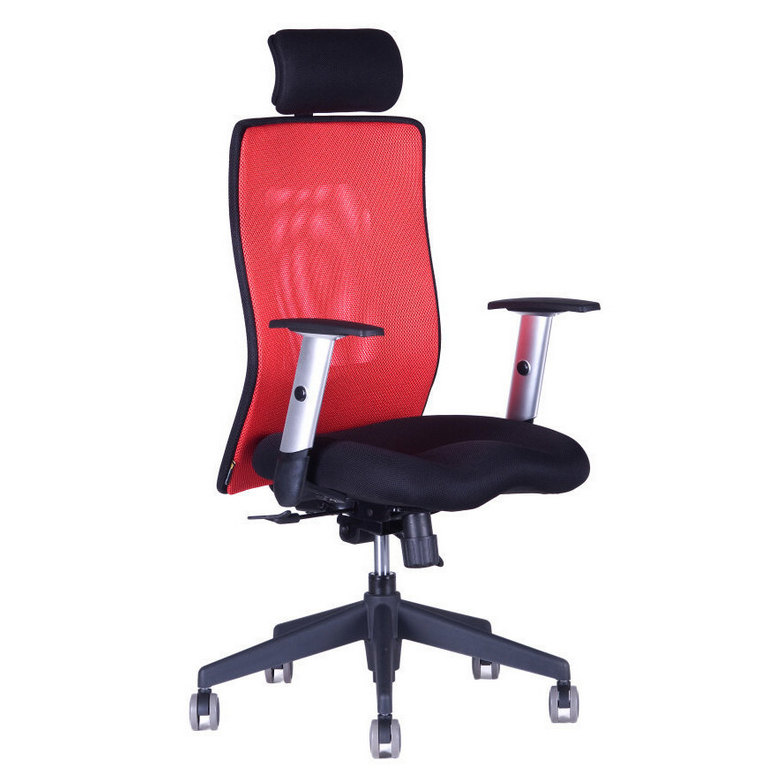 OfficePro Calypso XL ergonomikus irodai szék Szín: piros, Fejtámla: fejtámlával együtt