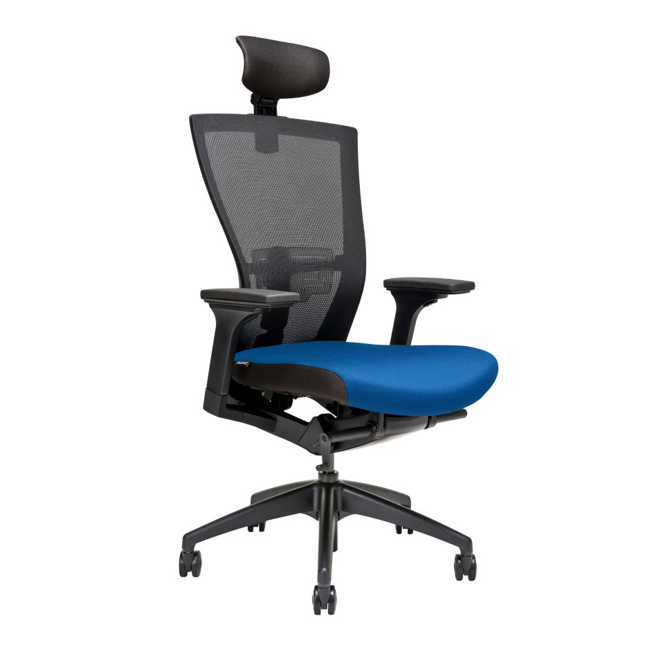 OfficePro Merens ergonomikus irodai szék Szín: kék, Fejtámla: fejtámlával együtt