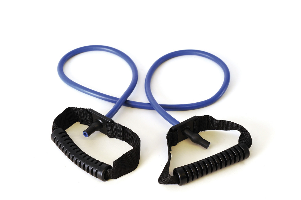 SISSEL® Fit-Tube erősítő gumikötél szilikon fogantyúval Szín: kék (extra ellenállás)