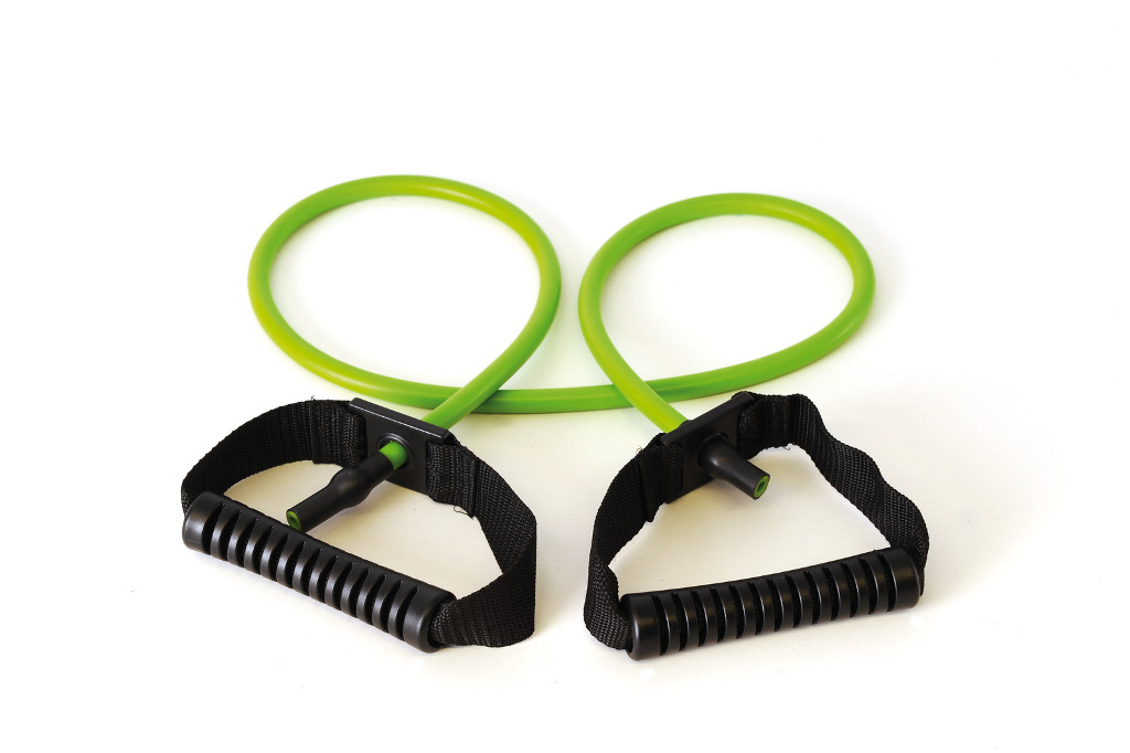 SISSEL® Fit-Tube erősítő gumikötél szilikon fogantyúval Szín: zöld (erős ellenállás)