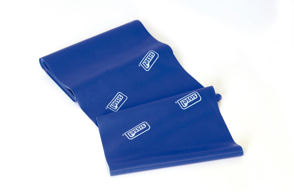 SISSEL® Fitband erősítő fitness gumiszalag edzéshez Szín: kék, Méret: 15 cm x 2,5 m