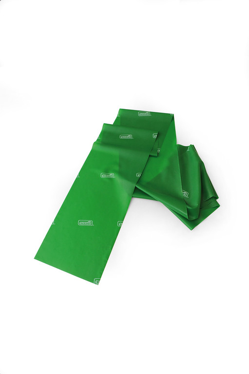 SISSEL® Fitband erősítő fitness gumiszalag edzéshez Szín: zöld, Méret: 14,5 cm x 5 m