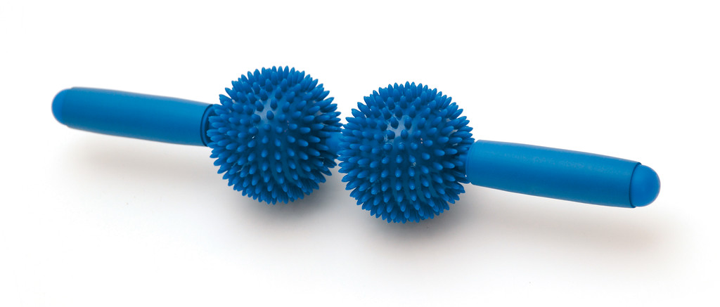 SISSEL® Spiky Twin Roller dupla tüskés masszírozó henger Szín: kék