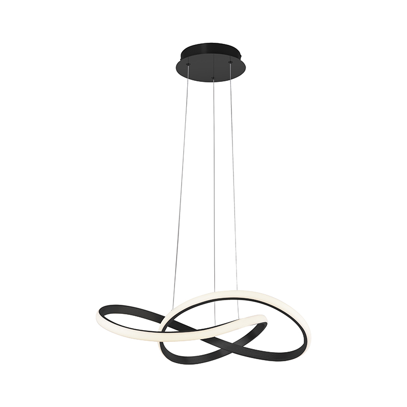 Design függőlámpa fekete 57 cm-es fényerőszabályzó LED-del - Viola Due