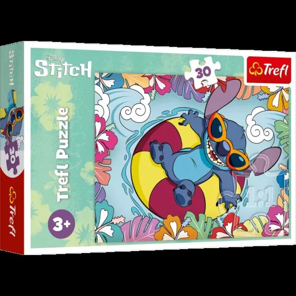 Trefl: Lilo&Stich, Napozó Sitch puzzle - 30 darabos