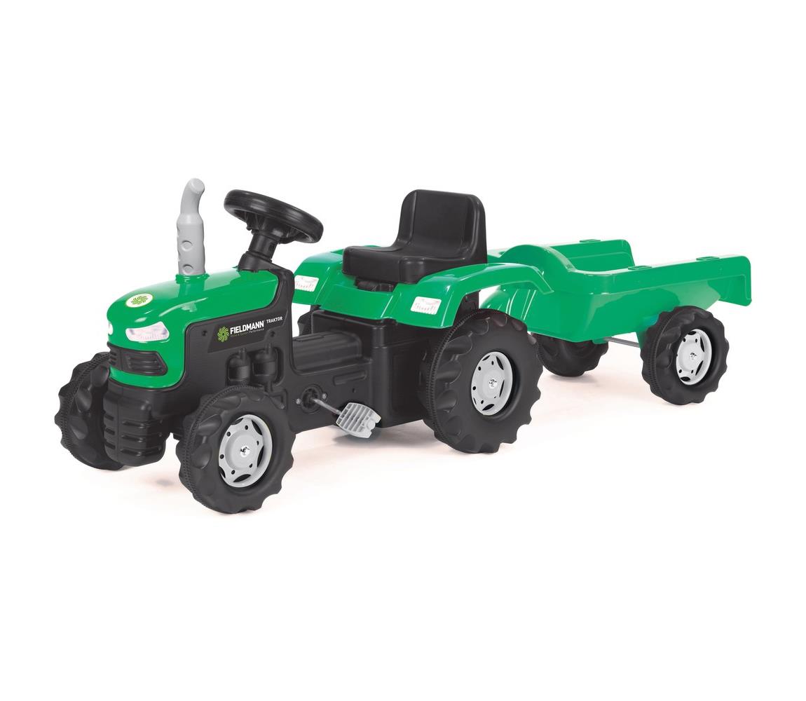 Buddy Toys Pedálos traktor utánvonóval fekete/zöld 
