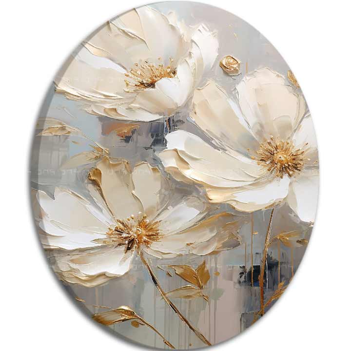 Kerek festmények akril Virágok báli ruhában | different dimensions