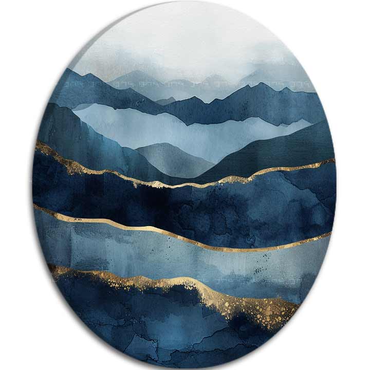 Kerek festmények akrillal Absztrakt óceánok | different dimensions