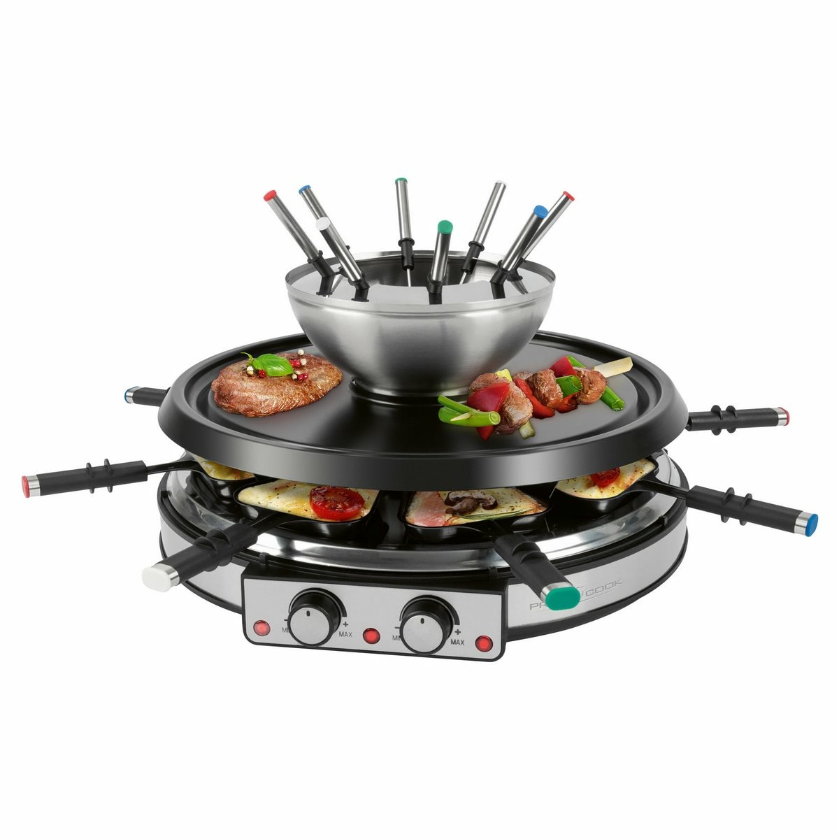 ProfiCook RG/FD 1245 raclette fondü grill 2in1 