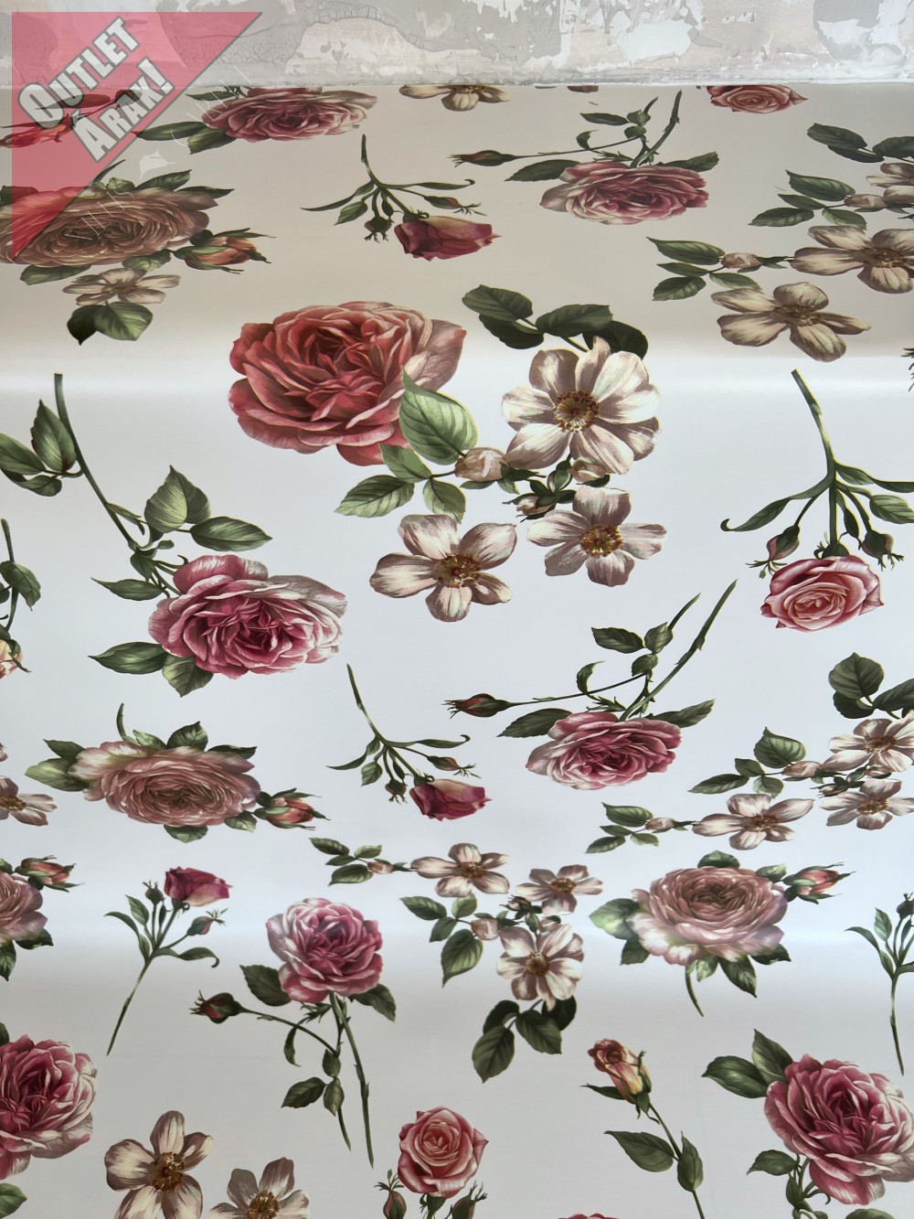  Dorsia új kész Viaszos asztalterítő vintage rózsás 100x140cm