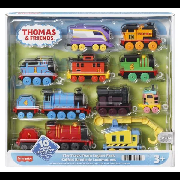 Thomas és barátai: Tologatható mozdony szett - 10 db-os
