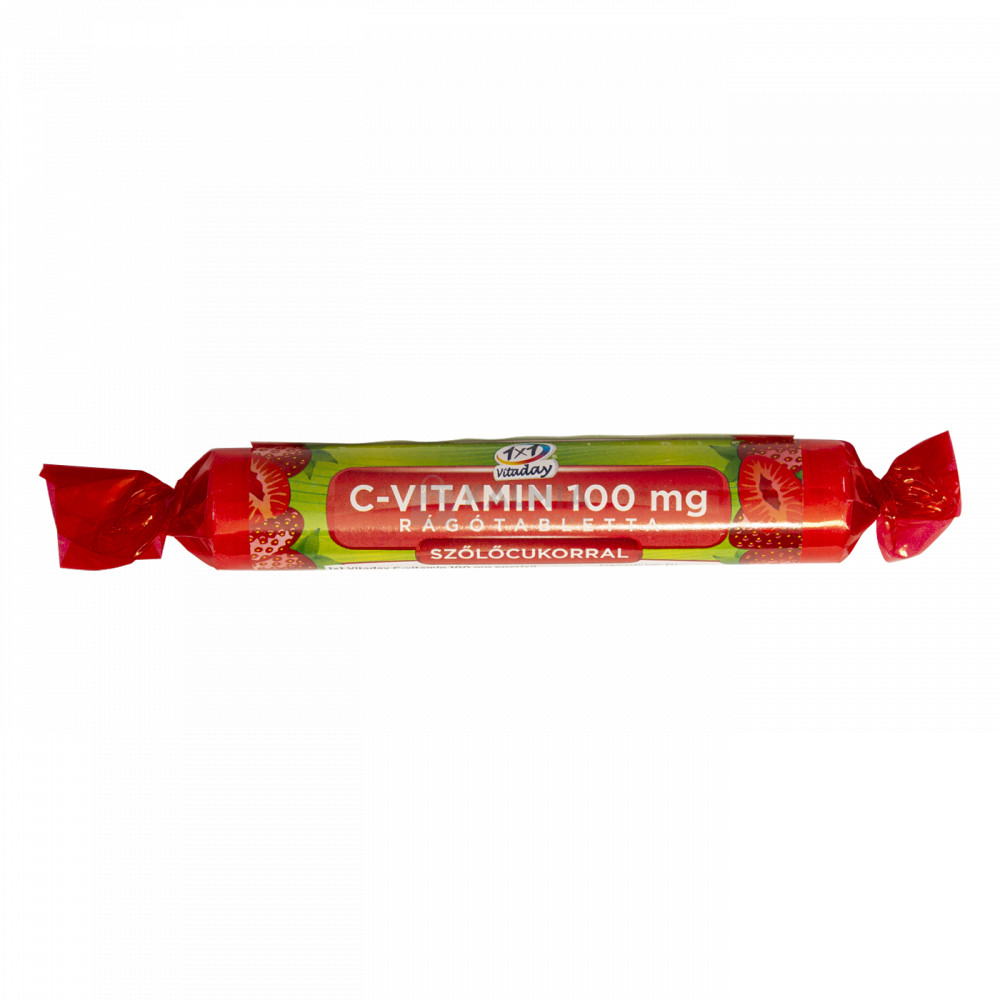 1x1 Vitaday C-vitamin 100 mg eper ízű rágótabletta 17 db