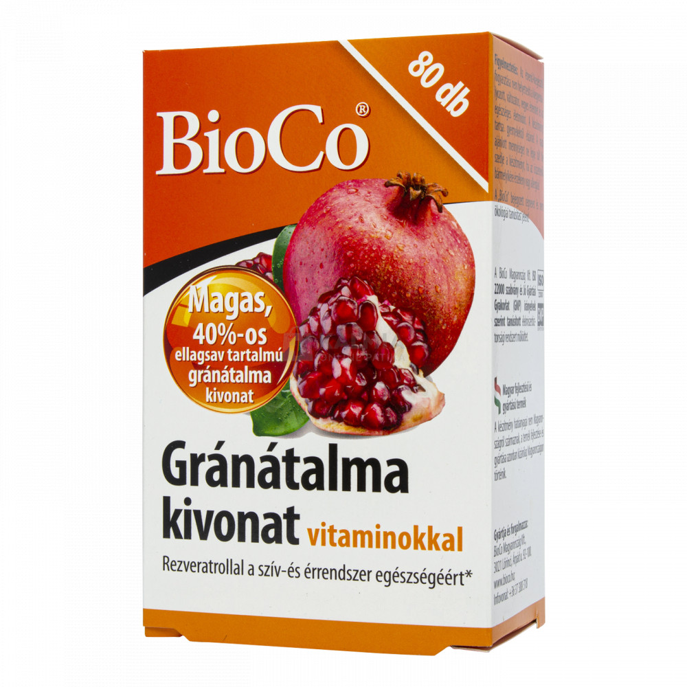 BioCo Gránátalma kivonat vitaminokkal tabletta 80 db