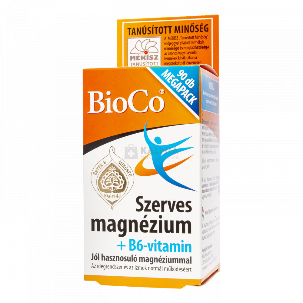 BioCo Szerves Magnézium +B6-vitamin tabletta 60 db