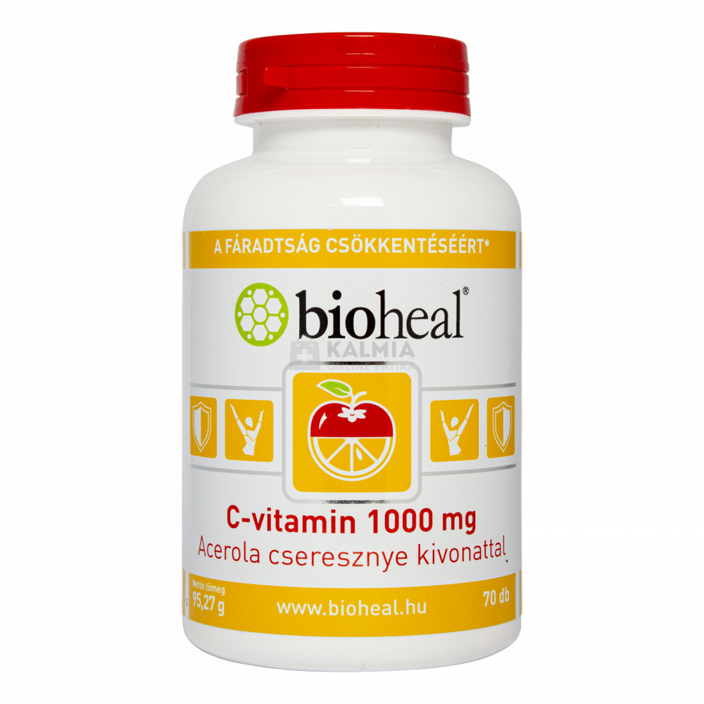 Bioheal C-vitamin 1000 mg acerola cseresznye kivonattal filmtabletta 70 db