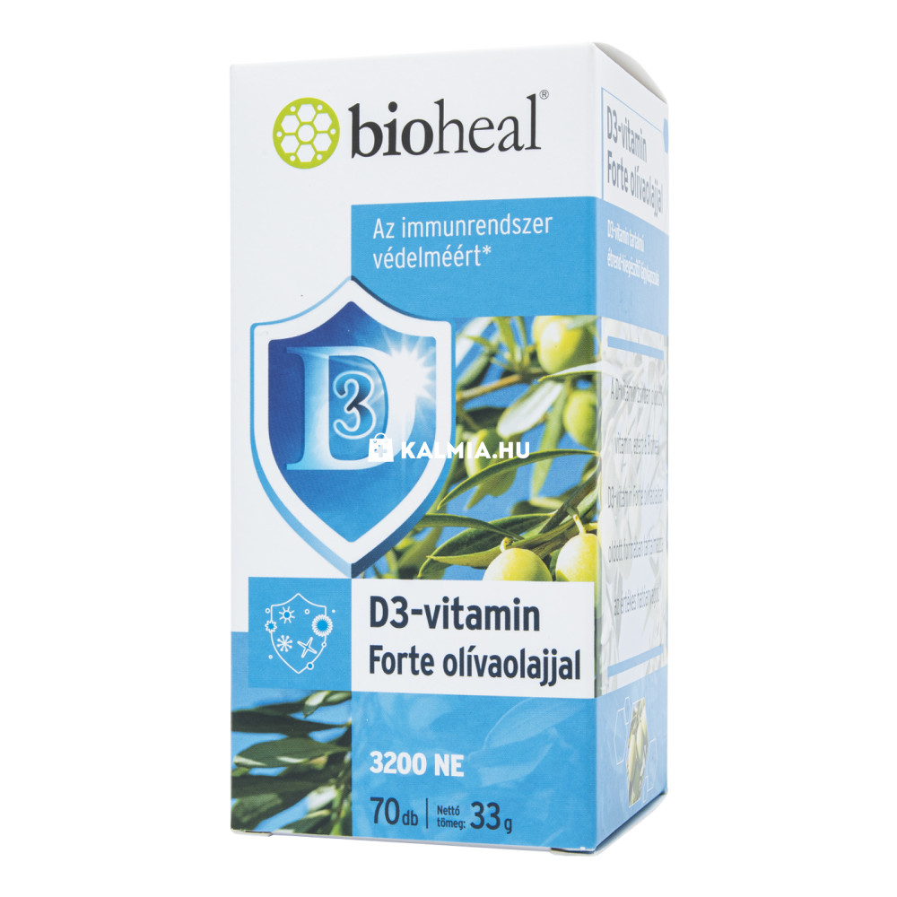 BioHeal D3-vitamin forte olívaolajjal kapszula 70 db