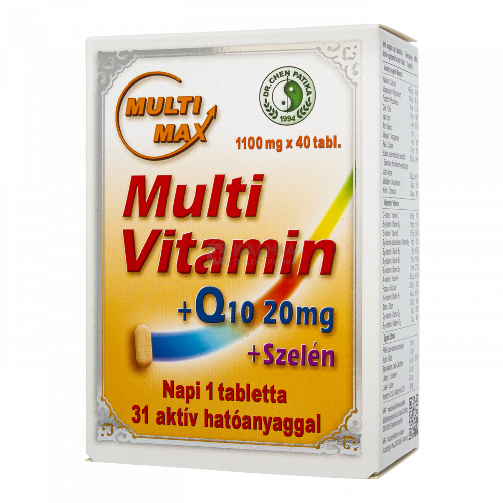 Dr. Chen Multi-Max vitamin +Q10 +Szelén tabletta 40 db