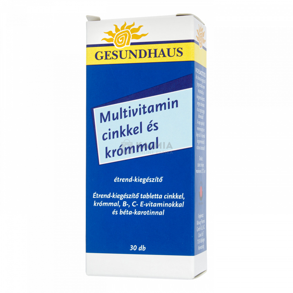 Gesundhaus Multivitamin Zn Króm tabletta 30 db