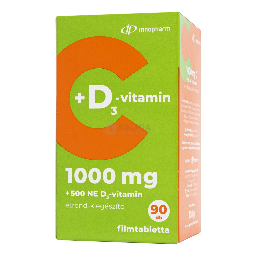 Innopharm C + D3-vitamin filmtabletta 90 db
