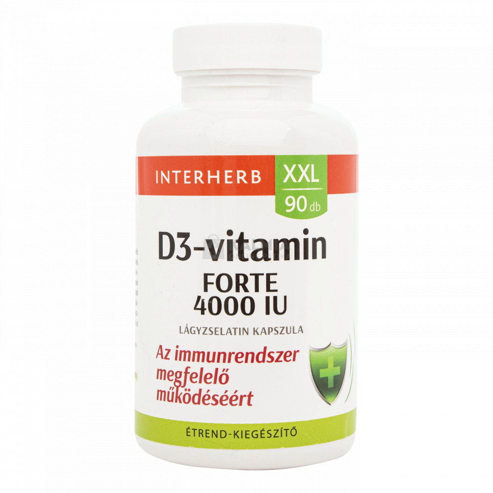 Interherb XXL D3-vitamin Forte 4000 IU kapszula 90 db