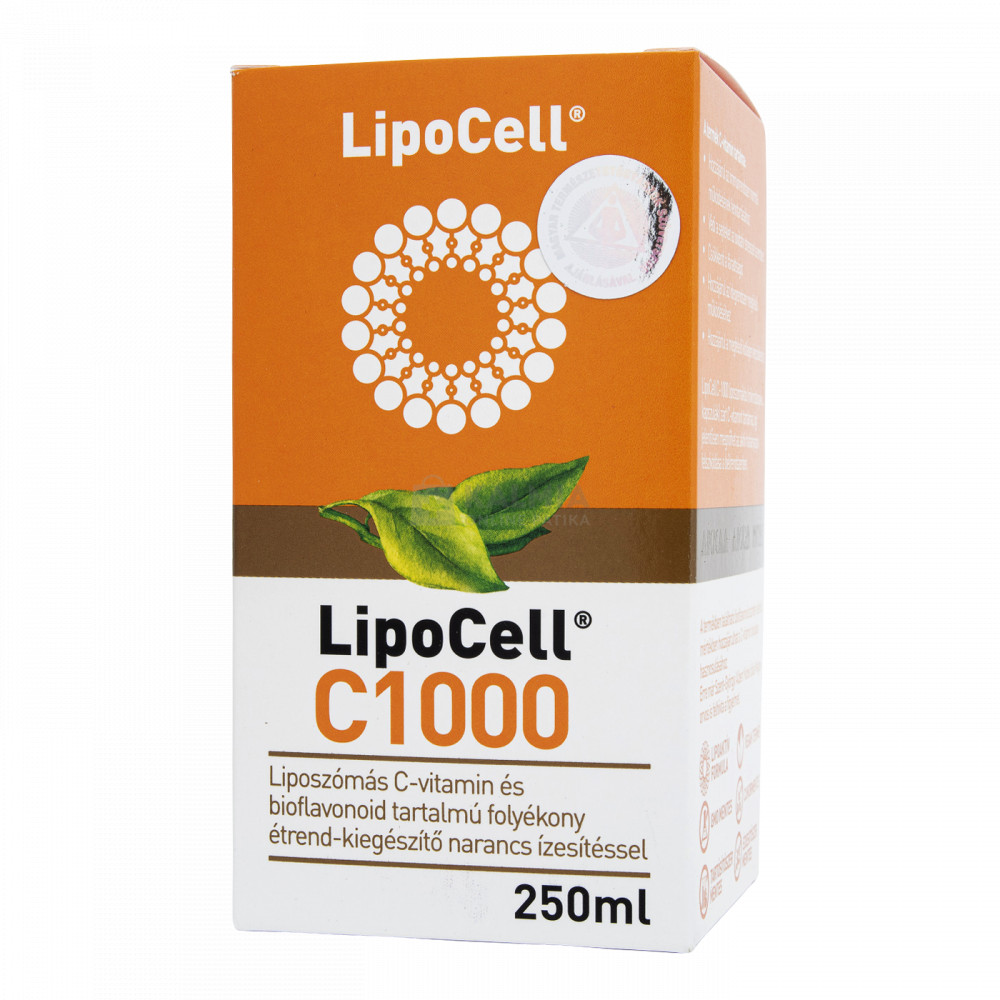 LipoCell C1000 liposzómás C-vitamin narancs ízben 250 ml