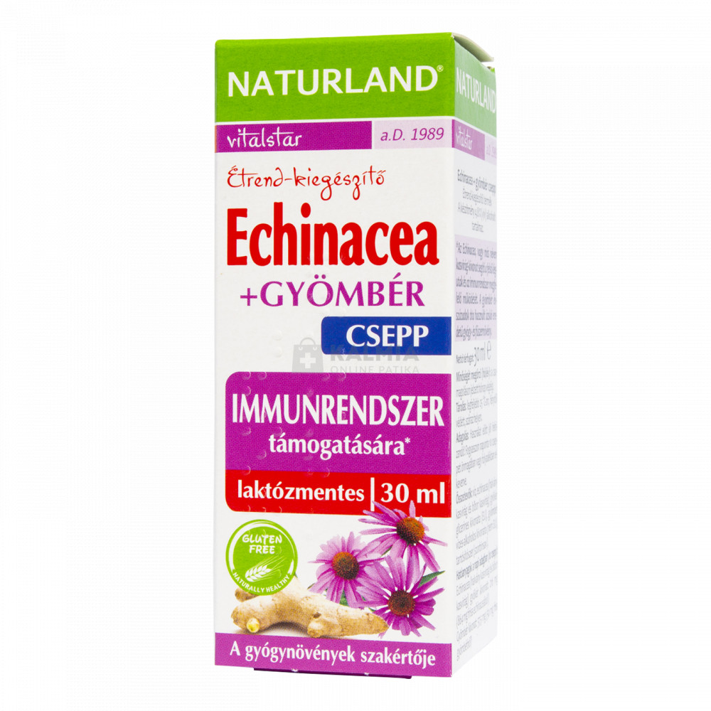Naturland Echinacea +gyömbér étrend-kiegészítő csepp 30 ml
