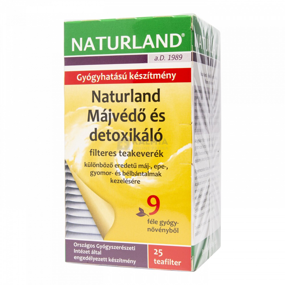 Naturland májvédő és detoxikáló filteres teakeverék 25 db