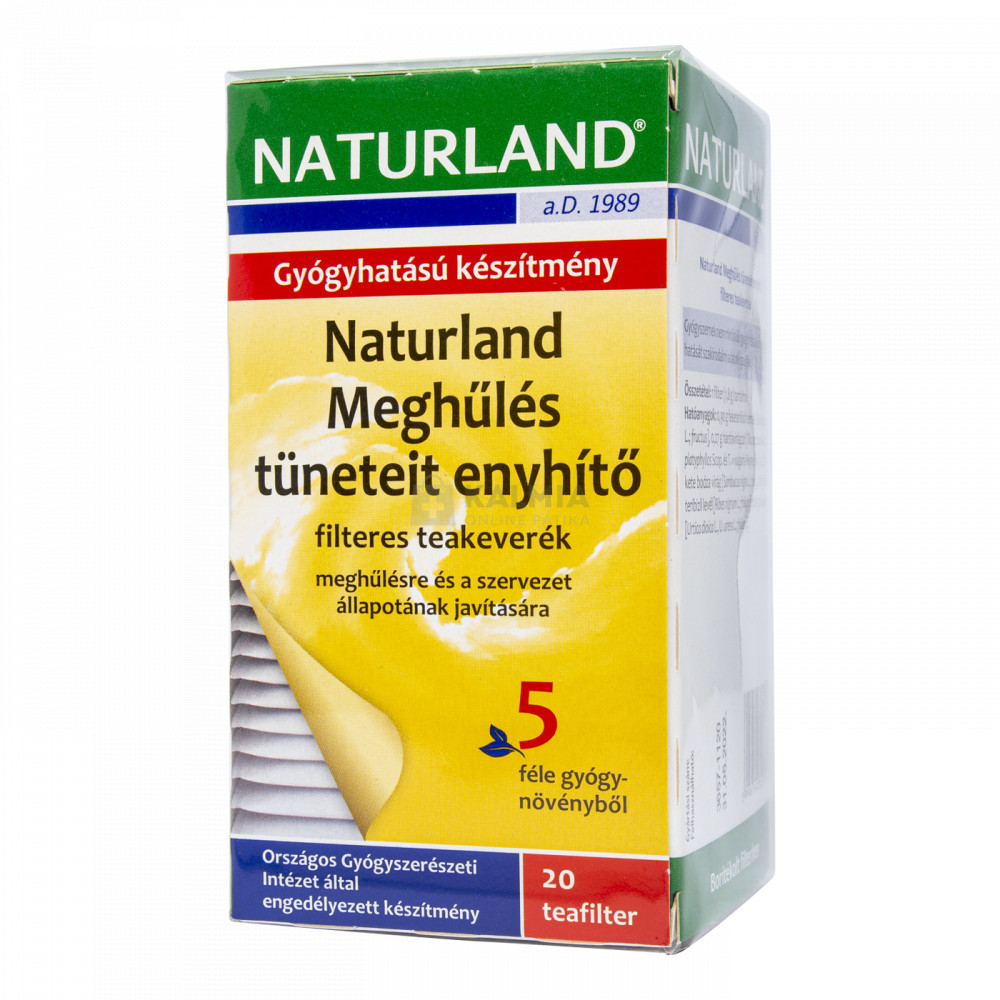 Naturland meghűlés tüneteit enyhítő filteres teakeverék 20 db