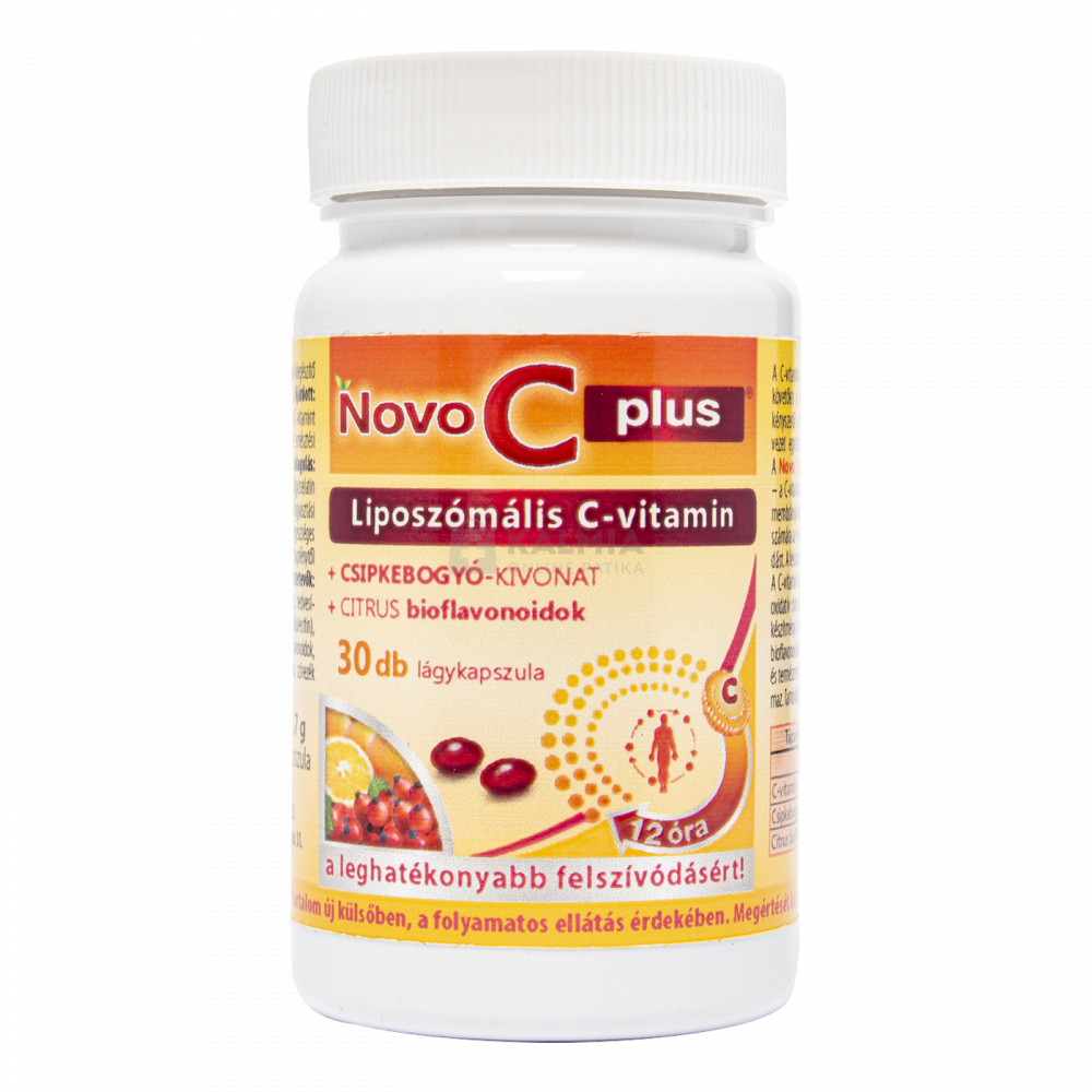 Novo C Plus Liposzómális C-vitamin lágykapszula csipkebogyó kivonattal 30 db