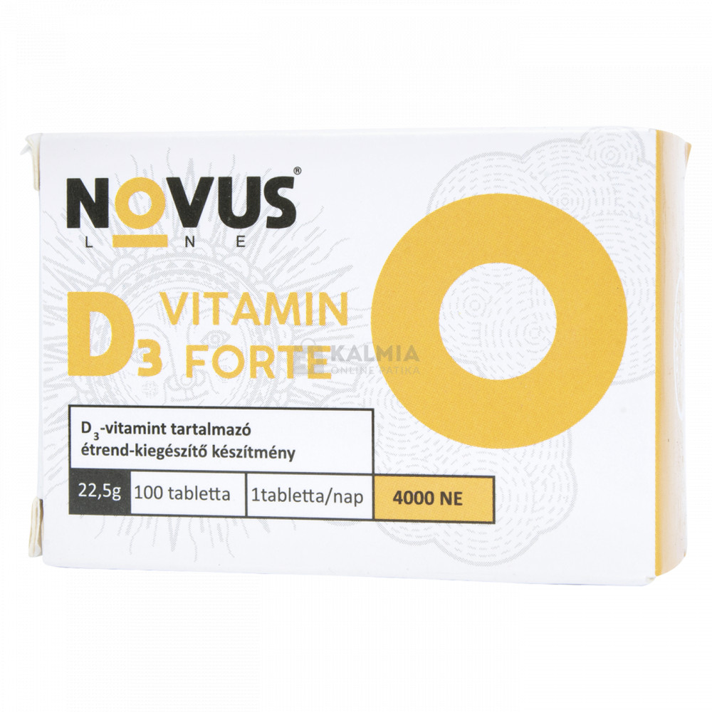 Novus Line D3-vitamin Forte tabletta 100 db