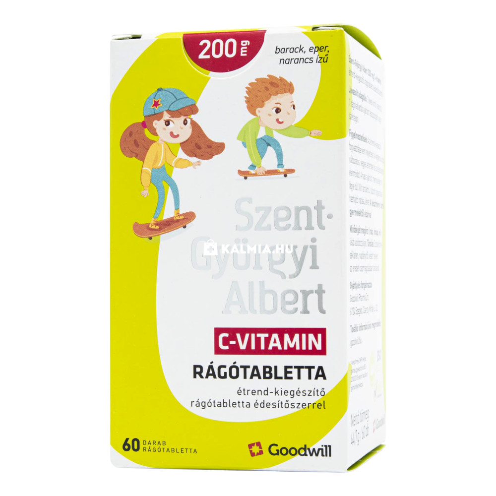 Szent-Györgyi Albert C-vitamin 200 mg rágótabletta édesítőszerrel 60 db
