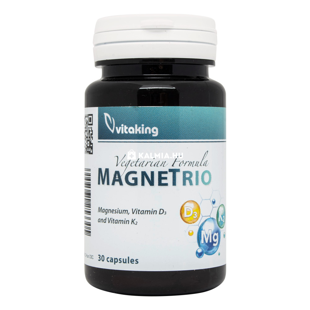 Vitaking MagneTrio Mg + D3-vitamin + K2 kapszula 30 db