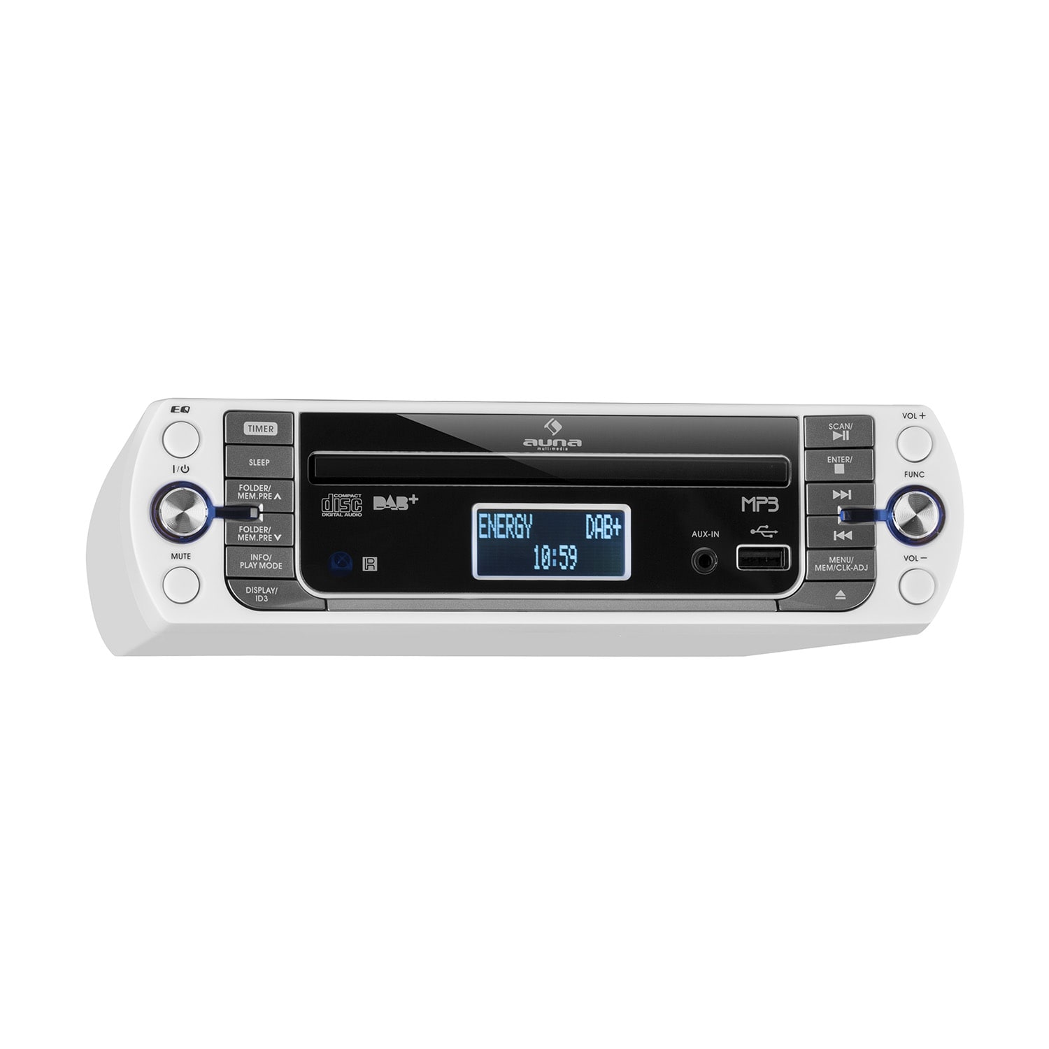Auna KR-400 CD, konyhai rádió, DAB+/PLL FM rádió, WiFi, CD/MP3-lejátszó, ezüst