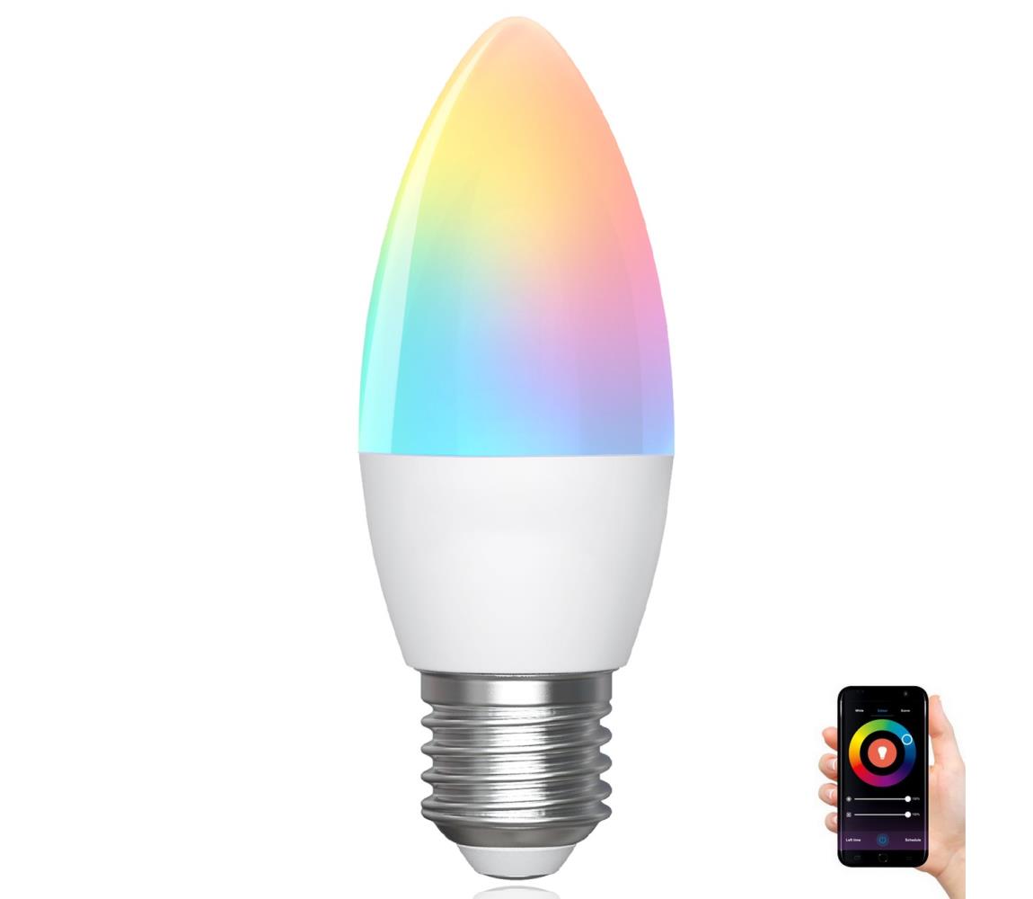  B.V. LED RGBW Dimmelhető izzó C37 E27/6,5W/230V 2700