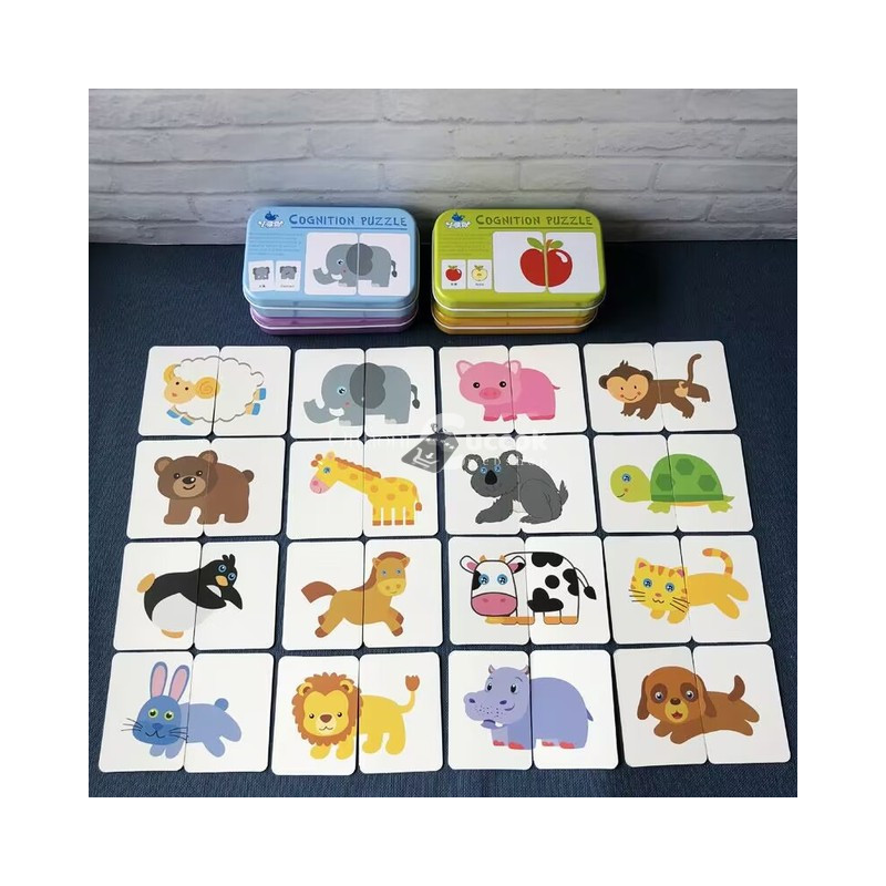 Készségfejlesztő kirakós kártyajáték - Állatok